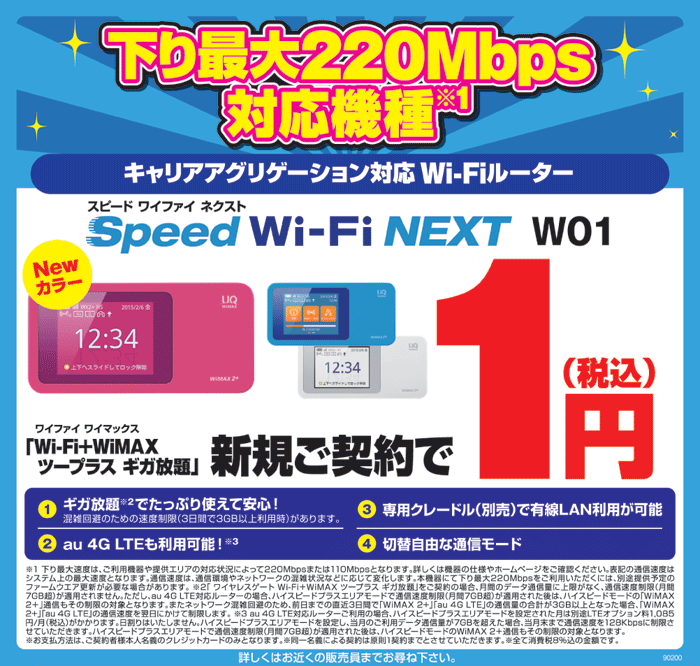 Speed Wi-Fi NEXT W01