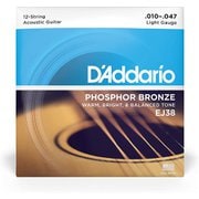 D'Addario ダダリオ D'Addario（ダダリオ） アコースティックギター弦 フォスファーブロンズ Light 12弦 .009-.045  EJ41 EJ41