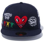 ニューエラ 59FIFTY キースヘリングコラボ 犬 7 1/2 ニューエラ 59FIFTY キースヘリングコラボ 犬 7 1/2