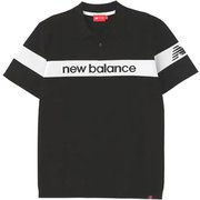 New Balance ゴルフ　ブラック ロゴ　ニットポロシャツ　サイズ5 New Balance ゴルフ ブラック ロゴ ニットポロシャツ サイズ5