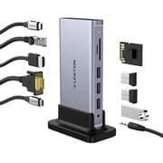 レンション LENTION D55 10in1縦置きドッキングステーション USB Type-Cハブ  USB×3/HDMI/VGA/有線LAN/SDカード/USB PD/3.5mmオーディオジャック シルバー OC-D55-SV 通販【全品無料配達】  - ヨドバシ.com