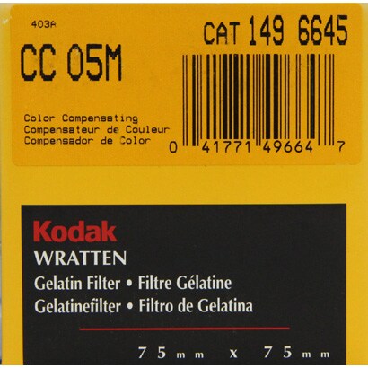 Kodak フィルター 3インチ角 [75mmラッテンCCフィルター 05M]