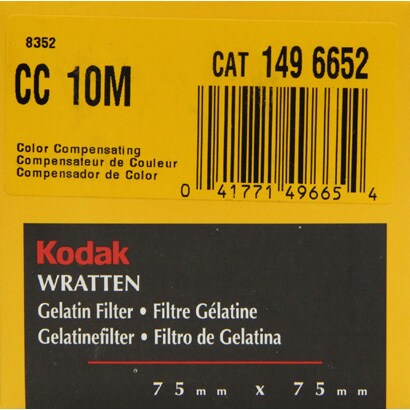 Kodak フィルター 3インチ角 [75mmラッテンCCフィルター 10M]
