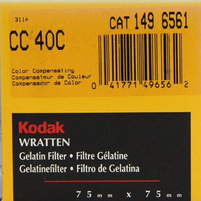 Kodak フィルター 3インチ角 [75mmラッテンCCフィルター 40C]