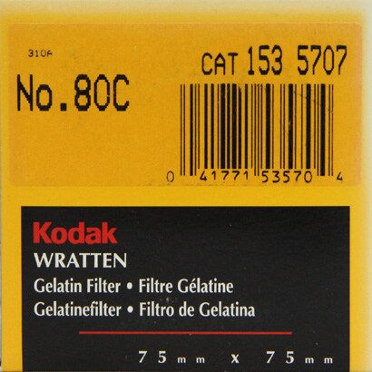 Kodak フィルター 3インチ角 [75mmラッテンフィルター No.80C]