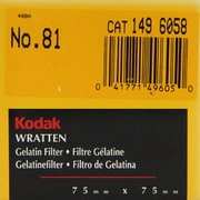Kodak フィルター 3インチ角 [75mmラッテンLBフィルター No.81]