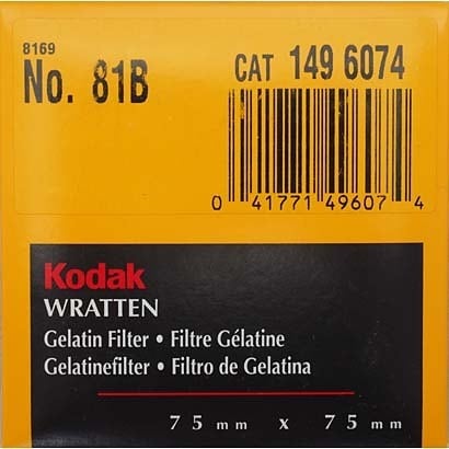 Kodak フィルター 3インチ角 [75mmラッテンLBフィルター No.81B]