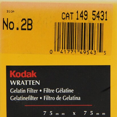 Kodak フィルター 3インチ角 [75mmラッテンフィルター No.2B]