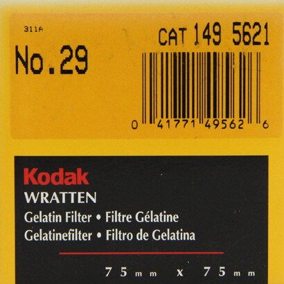 Kodak フィルター 3インチ角 [75mmラッテンフィルター No.29]