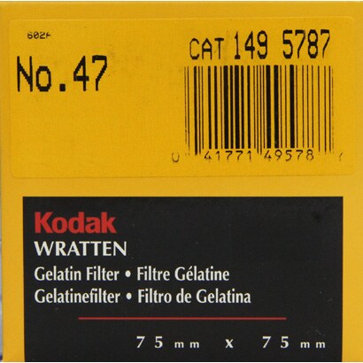 Kodak フィルター 3インチ角 [75mmラッテンフィルター No.47]