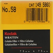 Kodak フィルター 3インチ角 [75mmラッテンフィルター No.58]