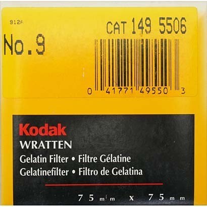Kodak ラッテン ゼラチンフイルタ- 75MMカク(3) [75mmラッテンフィルター No.9]