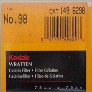 Kodak ラッテン ゼラチンフイルタ- 75MMカク(3) [75mmラッテンフィルター No.98]