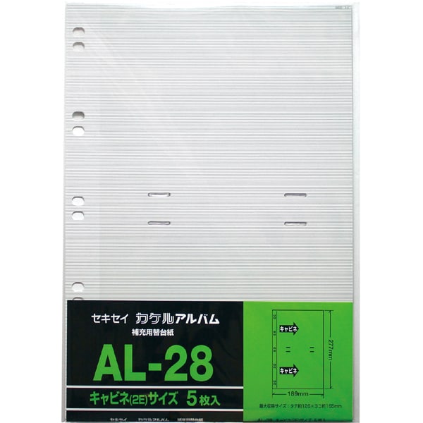ポケット台紙 キャビネ（2E）サイズ 5枚 AL-28