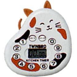 キッチンタイマー CT-F205AM(BP) 動物シリーズ(ミケネコ)
