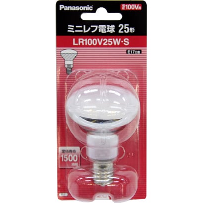 白熱電球 ミニレフ電球 E17口金 100V 25W形 50mm径 ホワイト LR100V25WS