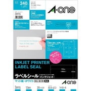 ラベルシール[インクジェット] 宛名・表示用ラベル A4 12面 四辺余白付 角丸 ホワイト 20シート 28915