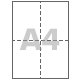 インクジェット＆レーザー用 はがき・カード 4面 ホワイト A4 10枚 BM202S
