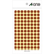 カラーラベル 茶 丸型 9mmφ14シート(1,456片) 07007