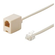 テレフォンモジュラーケーブル 延長用 5m ホワイト ATL218