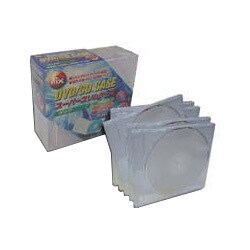 CD＆DVD超薄型ケース ハードタイプ 1枚収納 クリア 5ケース CDP-02S