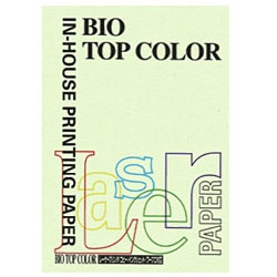 バイオトップカラー 両面 プリンター用紙 グリーン 80g/m2 A4 100枚 BT105