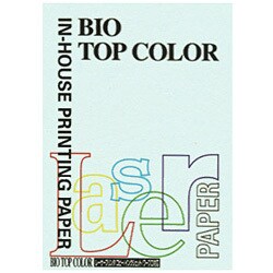 バイオトップカラー 両面 プリンター用紙 ブルー 80g/m2 A4 100枚 BT107