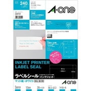 ラベルシール[インクジェット] 宛名・表示用ラベル A4 12面 四辺余白付 ホワイト 20シート 28919