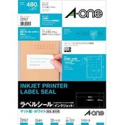ラベルシール[インクジェット] 宛名・表示用ラベル A4 24面 四辺余白付 ホワイト 20シート 28947
