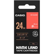 カシオネームランドテープ 白文字タイプ 赤色テープ白文字 幅24mm 長さ8m XR-24ARD