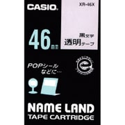 カシオネームランドテープ 透明タイプ 透明テープ黒文字 幅46mm 長さ6m XR-46X