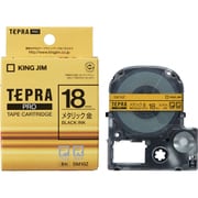 テプラPROテープ メタリック金 黒文字 18mm幅 8m SM18Z