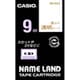 カシオネームランドテープ 透明タイプ 透明テープ金文字 幅9mm 長さ8m XR-9XG