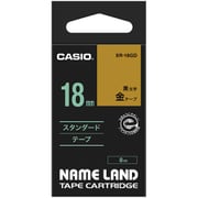 カシオネームランドテープ スタンダードタイプ 金色タイプ黒文字 幅18mm 長さ8m XR-18GD