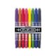 マッキー極細 8色セット(黒、青、赤、緑、黄、ピンク、紫、茶) MCF-8C