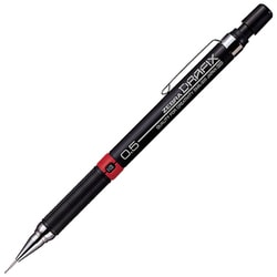 シャープペン DRAFIX（ドラフィックス） 0.5mm ノック式 芯硬度表示窓付き 製図用 本体色：黒 DM5-300