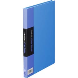クリアーファイルカラーベース A5 タテ型 20ポケット 115C 青