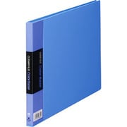 クリアーファイルカラーベース B5 ヨコ型 20ポケット 120C 青