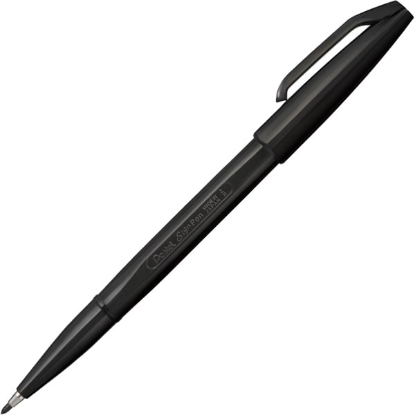 サインペン 0.8mm 黒 S520-AD