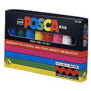 ポスカ 太字角芯 8色セット PC-8K 8C