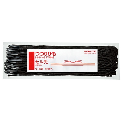 つづりひも セル先 スフ糸16本 長さ450mm 100本入 ツ-101