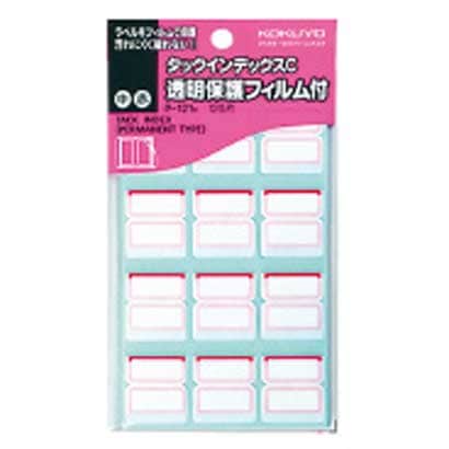 タックインデックスC　透明保護フィルム　中　赤 タ-121R