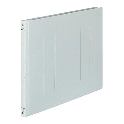フラットファイルV 樹脂製とじ具 B4横 15mmとじ グレー フ-V19M