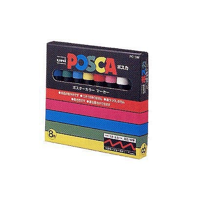 ポスカ 中字丸芯 8色セット PC-5M 8C