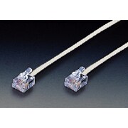 6極4芯 テレホンコード 5m ホワイト TF-150WT