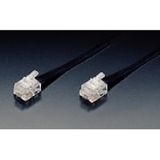 フラットモジュラーコード　6極4芯 3M ブラック TF-130F-B