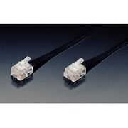 フラットモジュラーコード　6極4芯 5M ブラック TF-150F-B