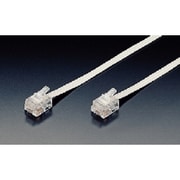 フラットモジュラーコード　6極4芯 5M ホワイト TF-150F-W