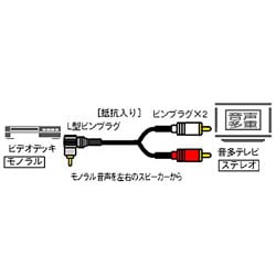 RP-CA016MLA モノラル音声-ステレオ音声ケーブル 2m