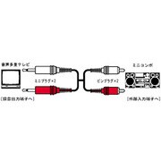 ミニプラグ×2-ピンプラグ×2 3m CN-134A オーディオコード